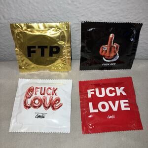 Ftp Half-Evil Gnarcotic Brand F*** Love White / Rare Red 4x Condom Hype Bundle